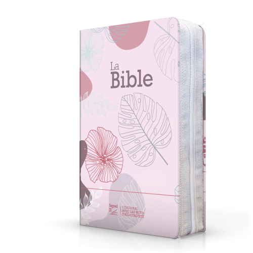 BIBLE SEGOND 21 COMPACTE "PREMIUM STYLE" SOUPLE MOTIF FEUILLES FERMETURE ECLAIR