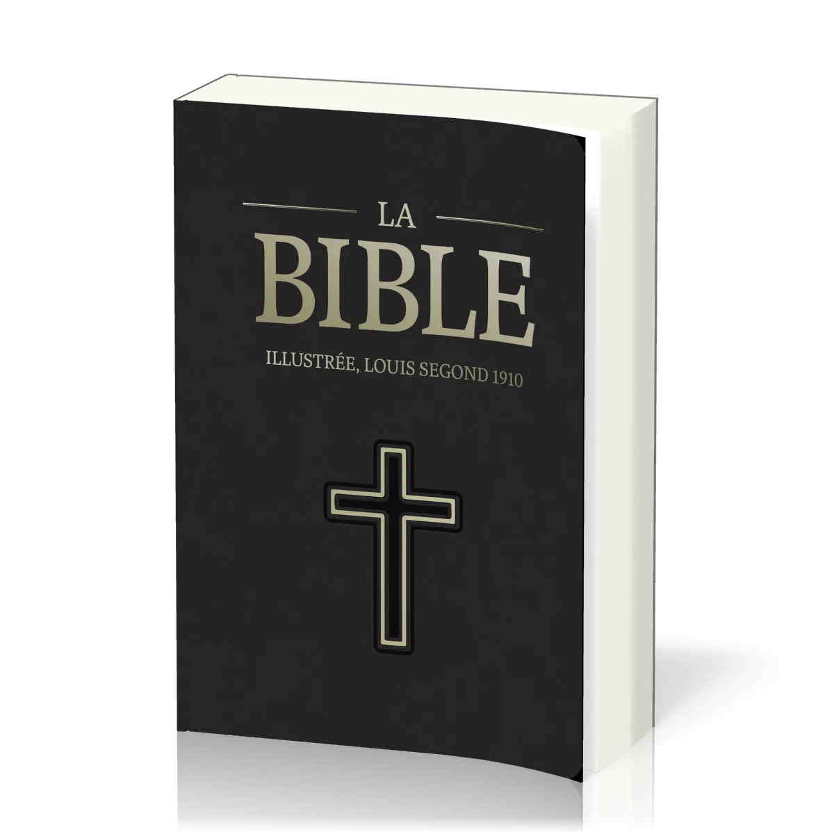 BIBLE SEGOND 1910 ILLUSTREE RIGIDE SIMILICUIR NOIR