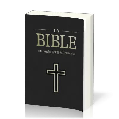 BIBLE SEGOND 1910 ILLUSTREE RIGIDE SIMILICUIR NOIR