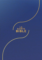 BIBLE SEGOND 1910 GROS CARACTERES SOUPLE VINYLE BLEUE 2 RUBANS MARQUE-PAGES