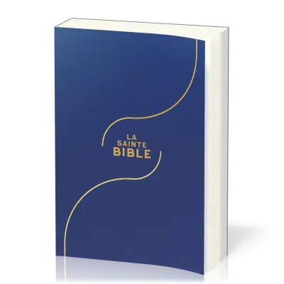 BIBLE SEGOND 1910 GROS CARACTERES SOUPLE VINYLE BLEUE 2 RUBANS MARQUE-PAGES