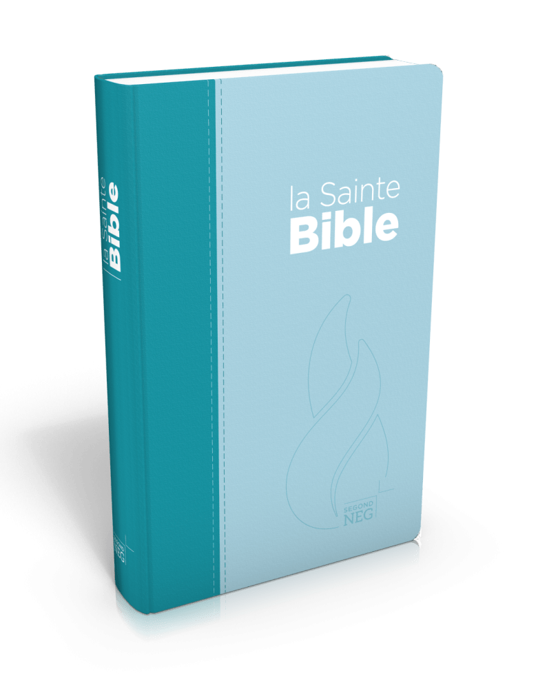 BIBLE NEG COMPACTE SOUPLE TOILE DUO BLEU LAGON ET BLEU CIEL