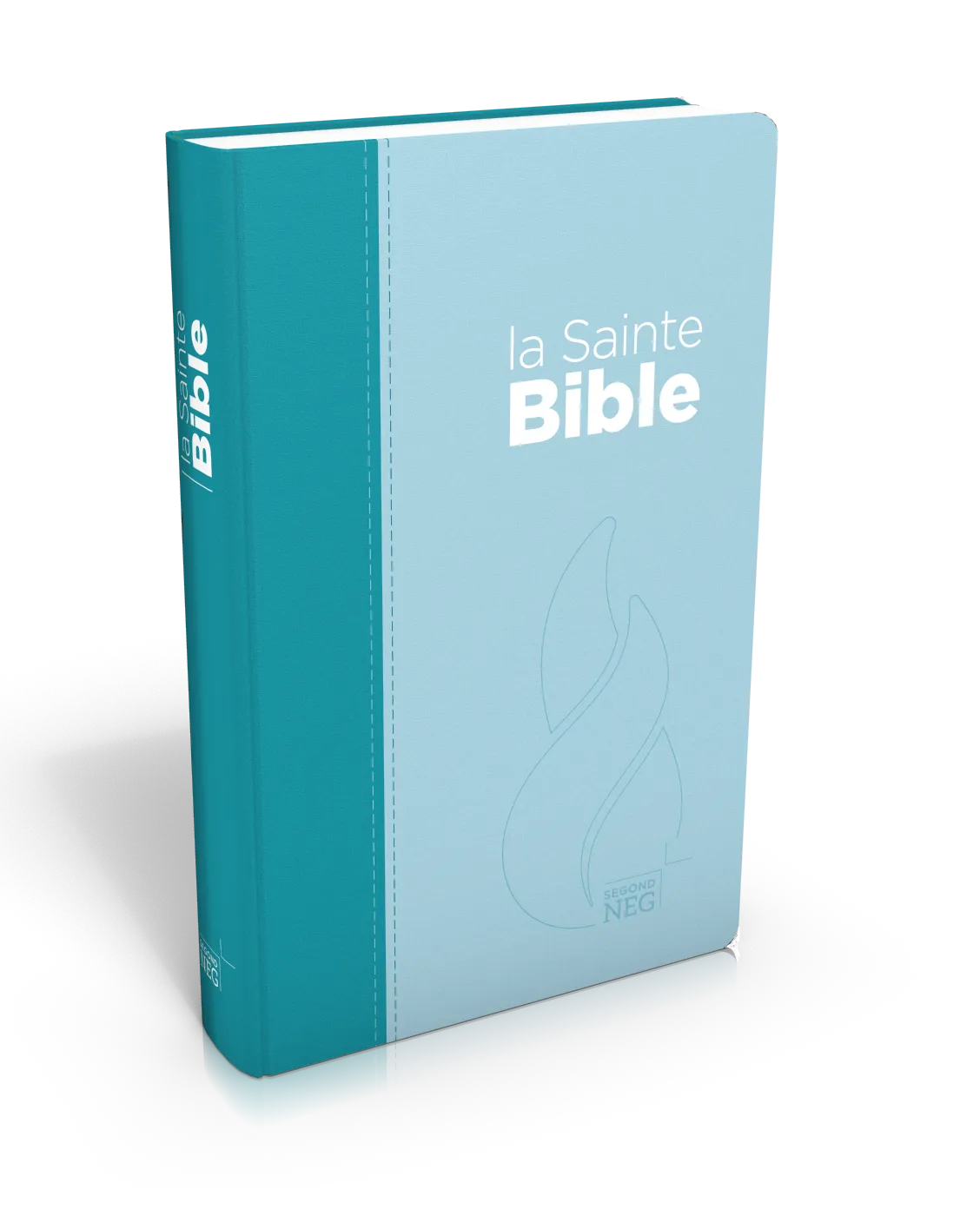 BIBLE NEG COMPACTE SOUPLE TOILE DUO BLEU LAGON ET BLEU CIEL