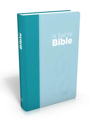 BIBLE NEG COMPACTE SOUPLE TOILE DUO BLEU LAGON ET BLEU CIEL