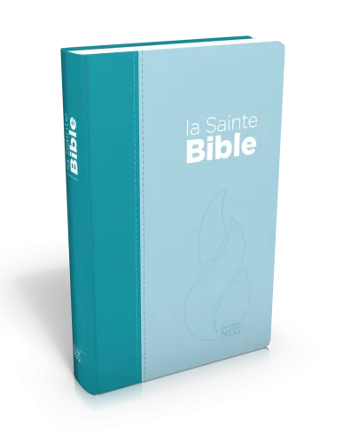 BIBLE NEG COMPACTE SOUPLE TOILE DUO BLEU LAGON ET BLEU CIEL