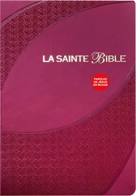 BIBLE SEGOND 1910 SOUPLE SIMILICUIR BORDEAUX TRANCHE OR ONGLETS