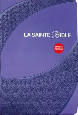 BIBLE SEGOND 1910 SOUPLE SIMILICUIR VIOLETTE TRANCHE ARGENT ONGLETS