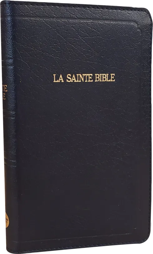 BIBLE SEGOND 1910 SOUPLE SIMILICUIR BLEUE MARINE ONGLETS FEMETURE ECLAIR
