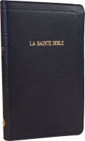 BIBLE SEGOND 1910 SOUPLE SIMILICUIR BLEUE MARINE ONGLETS FEMETURE ECLAIR