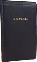 BIBLE SEGOND 1910 SOUPLE SIMILICUIR BLEUE MARINE ONGLETS FEMETURE ECLAIR