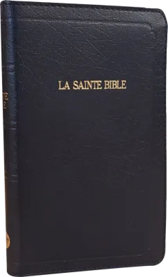 BIBLE SEGOND 1910 SOUPLE SIMILICUIR BLEUE MARINE ONGLETS FEMETURE ECLAIR