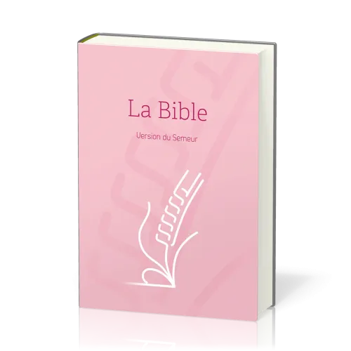 BIBLE SEMEUR 2015 RIGIDE ROSE TRANCHE BLANCHE