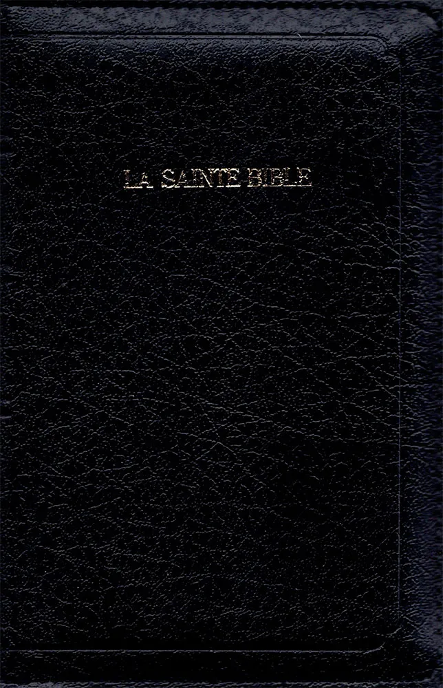 BIBLE SEGOND 1910 SOUPLE SIMILICUIR BLEUE MARINE ONGLETS FEMETURE ECLAIR