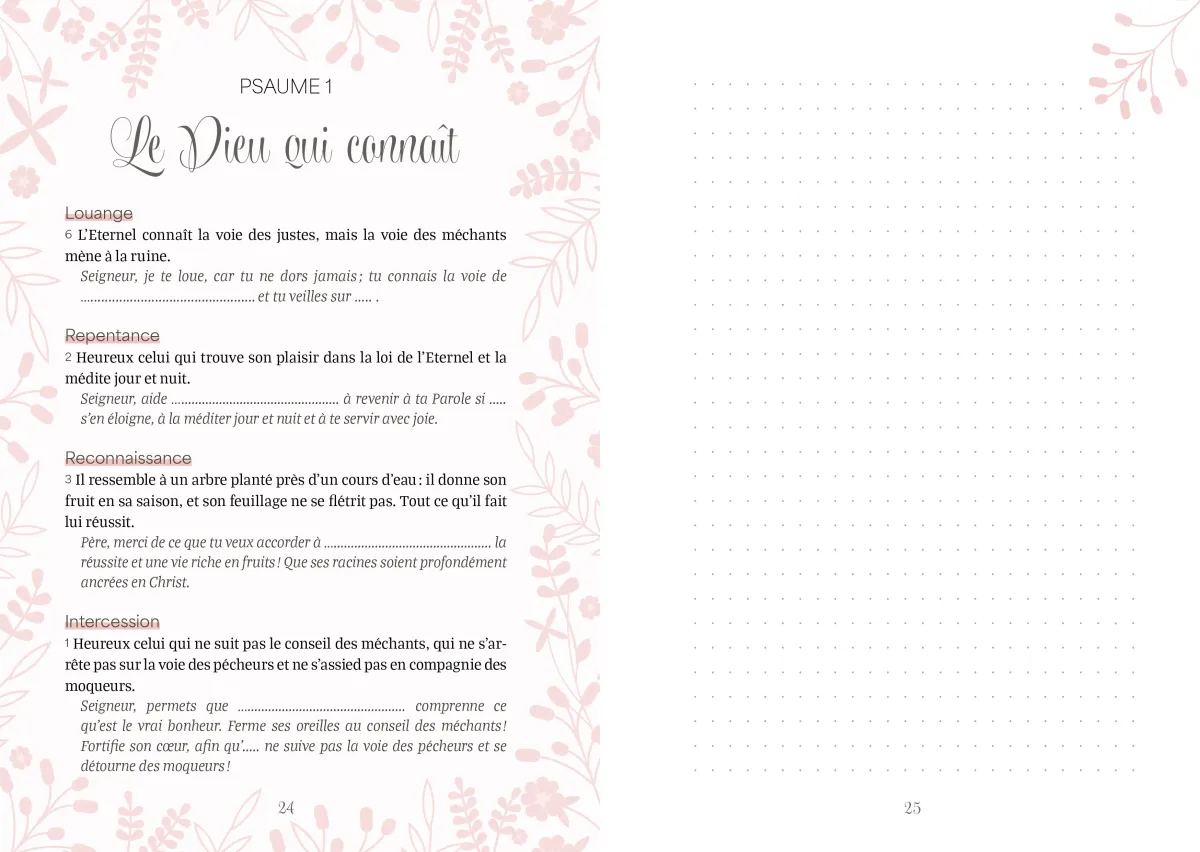 PRIER POUR NOS ENFANTS AVEC LES PSAUMES - JOURNAL DE PRIERES