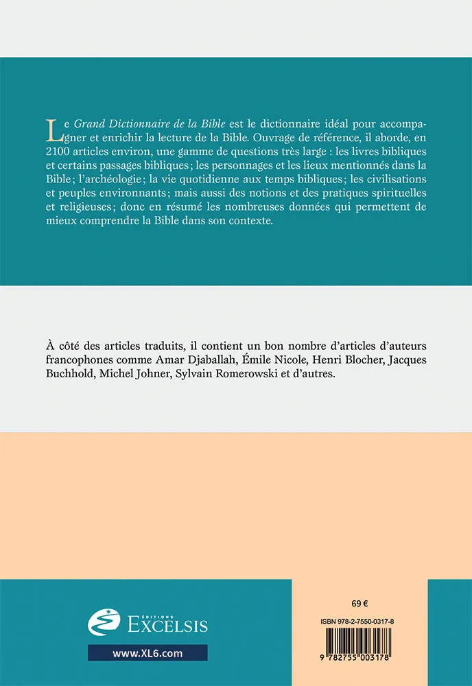 GRAND DICTIONNAIRE DE LA BIBLE (LE) 3EME EDITION
