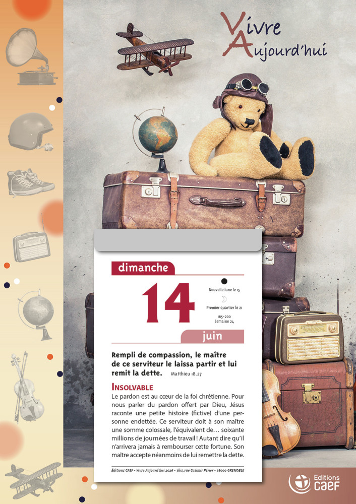 CALENDRIER CAEF VIVRE AUJOURD'HUI - BLOC GRANDE PLAQUE - MURAL