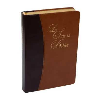 BIBLE DARBY ROLLE GRAND FORMAT SOUPLE DUOTONE SIMILICUIR BRUN/BEIGE