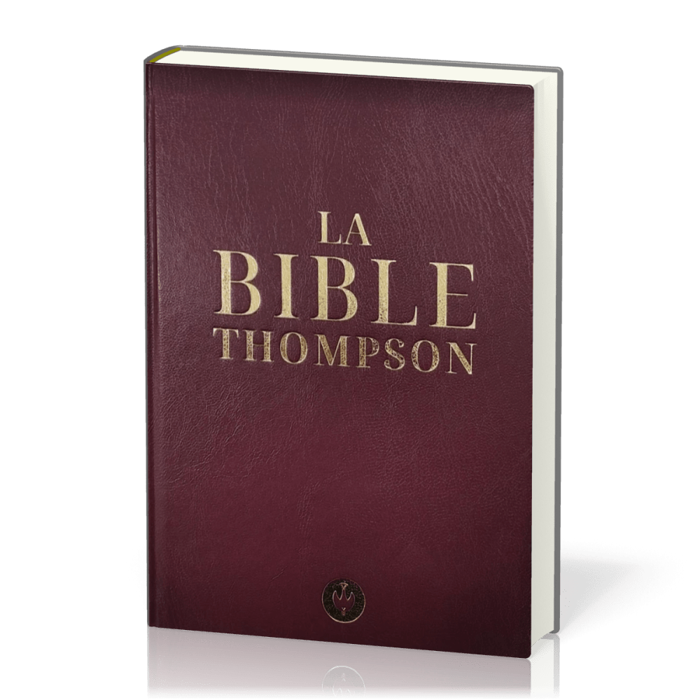 BIBLE THOMPSON COLOMBE SIMILI CUIR RIGIDE GRENAT