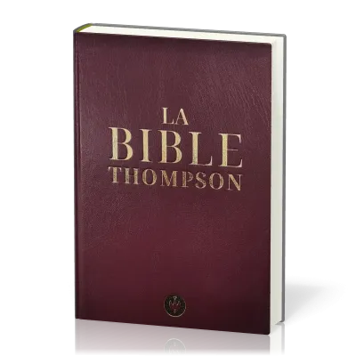 BIBLE THOMPSON COLOMBE SIMILI CUIR RIGIDE GRENAT