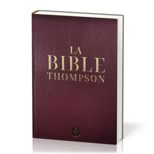 BIBLE THOMPSON COLOMBE SIMILI CUIR RIGIDE GRENAT