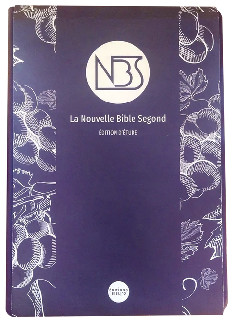 BIBLE NBS ETUDE SOUPLE SIMILICUIR PRUNE ETUI SOUPLE 2 MARQUES PAGE