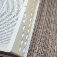 BIBLE SEGOND 21 COMPACTE "PREMIUM STYLE" SOUPLE TOILE BLANCHE NACREE AVEC ONGLETS TRANCHES DOREES
