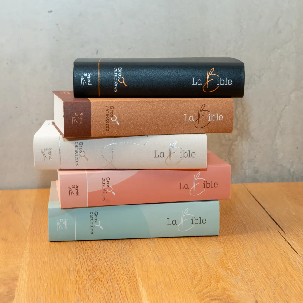 BIBLE SEGOND 21 GROS CARACTERES SOUPLE FIBROCUIR NOIR