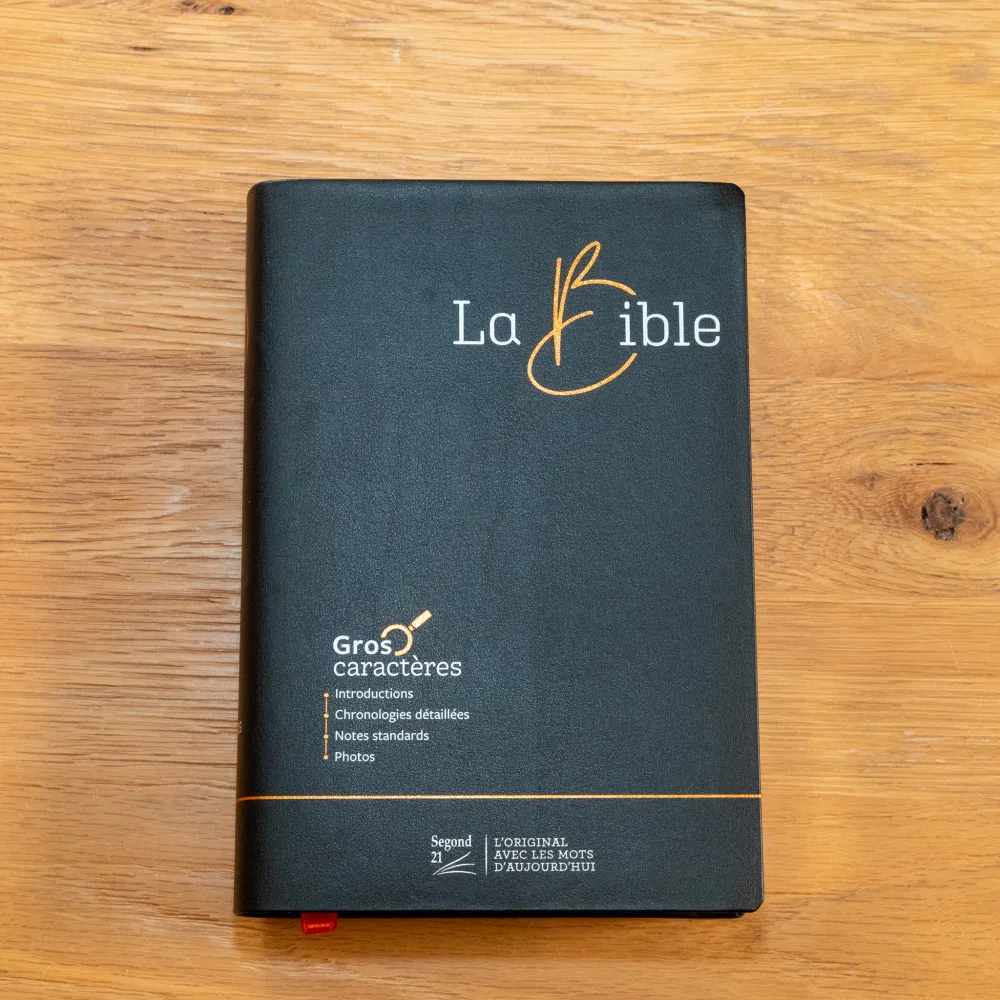 BIBLE SEGOND 21 GROS CARACTERES SOUPLE FIBROCUIR NOIR