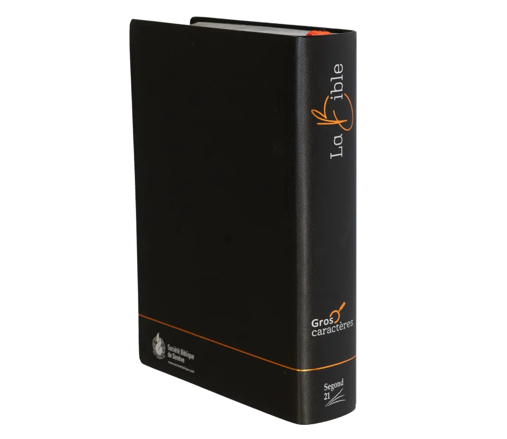 BIBLE SEGOND 21 GROS CARACTERES SOUPLE FIBROCUIR NOIR