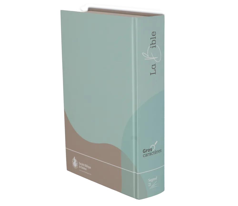 BIBLE SEGOND 21 GROS CARACTERES RIGIDE ILLUSTREE BLEU