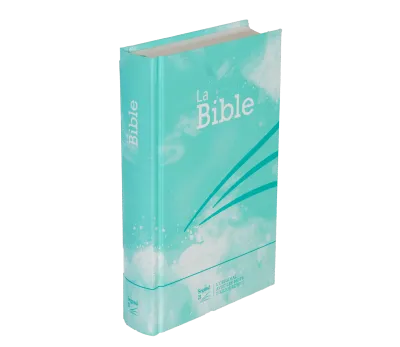 BIBLE SEGOND 21 RIGIDE LAMINE MOTIF BLEU TURQUOISE