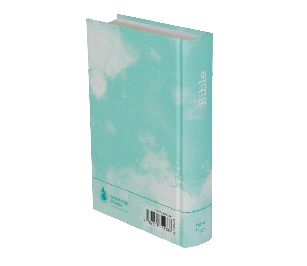 BIBLE SEGOND 21 RIGIDE LAMINE MOTIF BLEU TURQUOISE