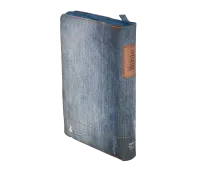 BIBLE SEGOND 21 COMPACTE "PREMIUM STYLE" TOILEE MOTIF JEAN - SOUPLE AVEC FERMETURE ECLAIRE