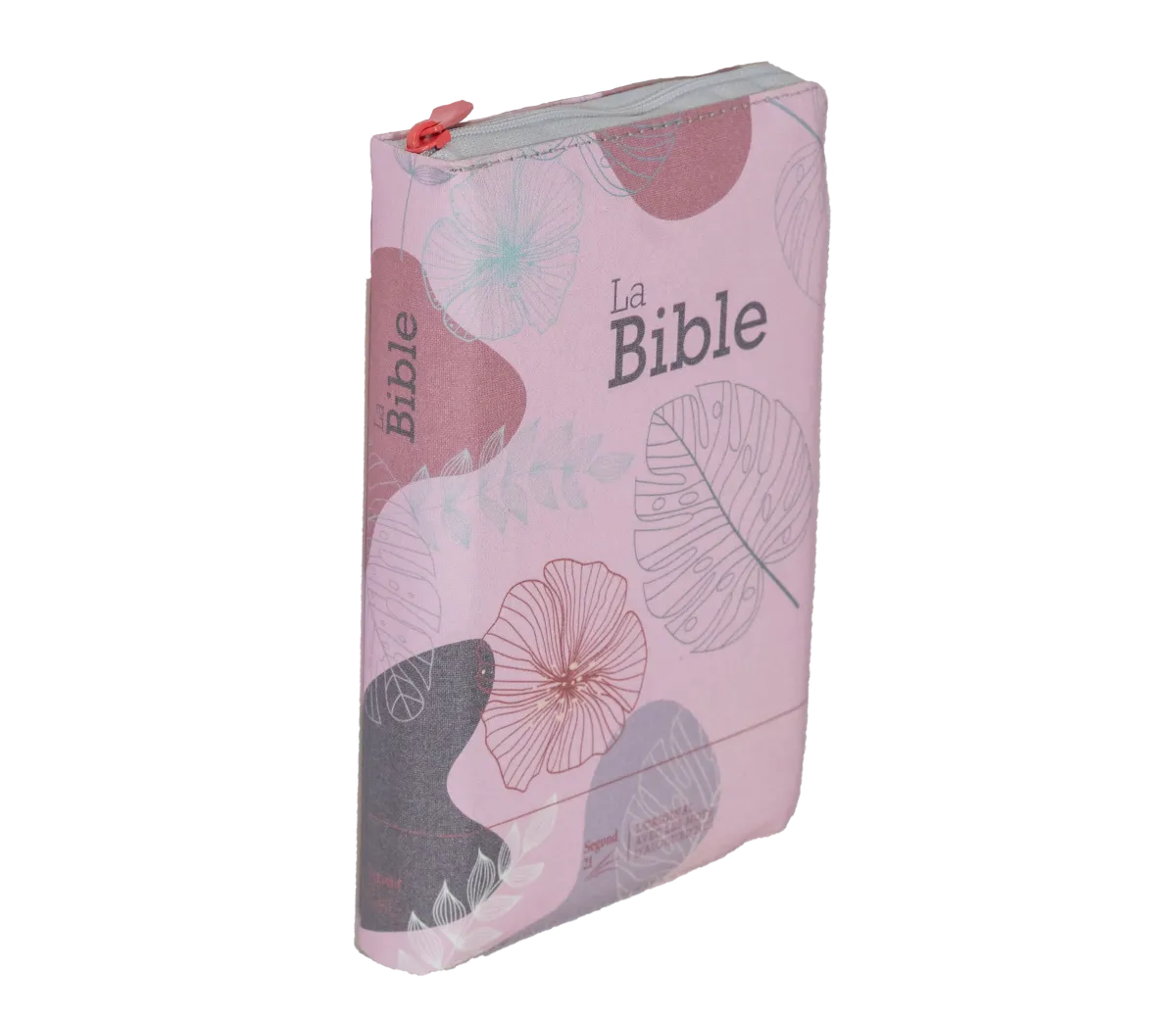 BIBLE SEGOND 21 COMPACTE "PREMIUM STYLE" SOUPLE MOTIF FEUILLES FERMETURE ECLAIR