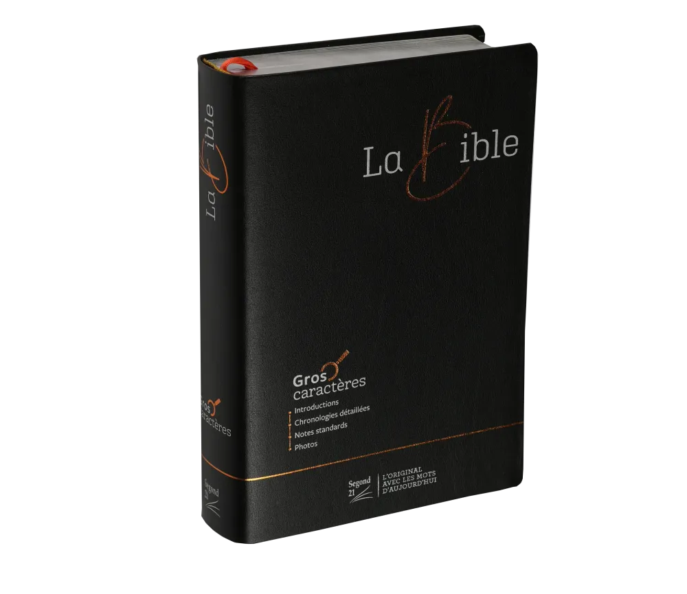 BIBLE SEGOND 21 GROS CARACTERES SOUPLE FIBROCUIR NOIR