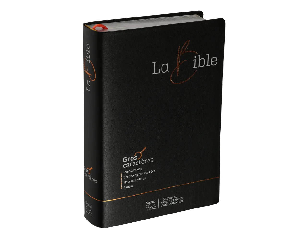 BIBLE SEGOND 21 GROS CARACTERES SOUPLE FIBROCUIR NOIR