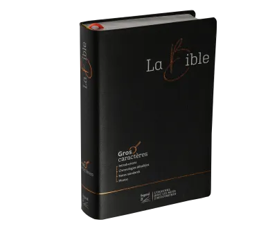 BIBLE SEGOND 21 GROS CARACTERES SOUPLE FIBROCUIR NOIR
