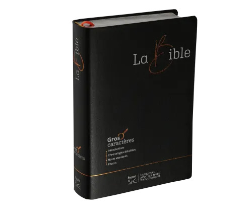 BIBLE SEGOND 21 GROS CARACTERES SOUPLE FIBROCUIR NOIR