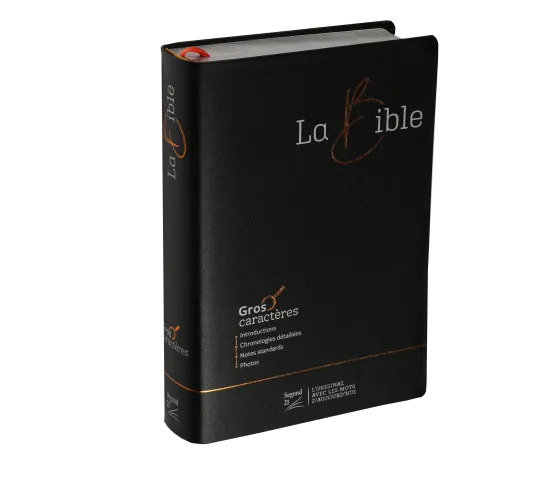BIBLE SEGOND 21 GROS CARACTERES SOUPLE FIBROCUIR NOIR