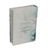 BIBLE SEGOND 21 JOURNAL DE BORD RIGIDE TOILE IMPRIMEE MOTIFS BLEU FLEURS JASPAGE TRANCHES