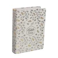 BIBLE SEGOND 21 JOURNAL DE BORD SOUPLE TOILEE BLANC MOTIFS DORES