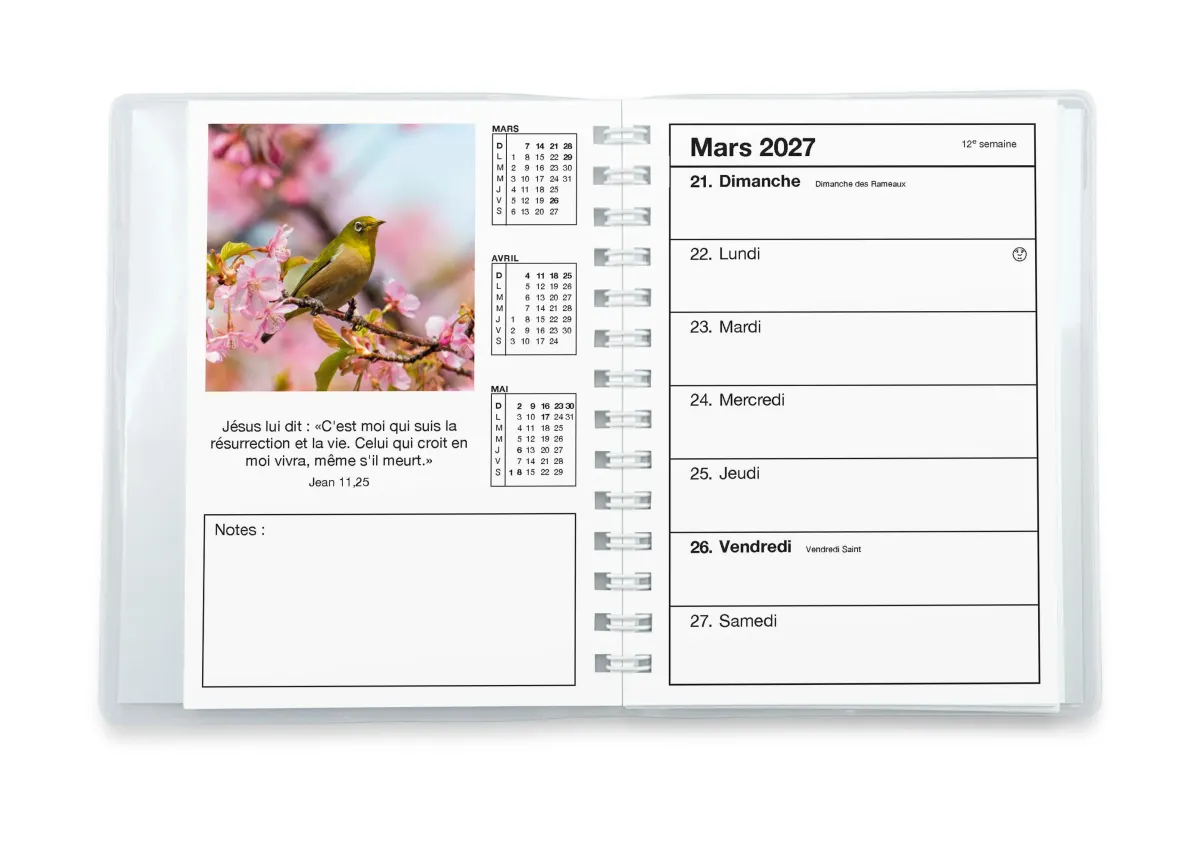 CALENDRIER CED AGENDA COLOR 2026