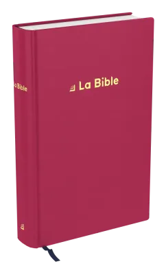 BIBLE DARBY REVISEE COMPACT RIGIDE VELOURS ROUGE