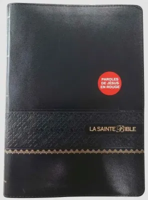 BIBLE SEGOND 1910 GROS CARACTERES PAROLES DE JESUS EN ROUGE SIMILICUIR NOIR
