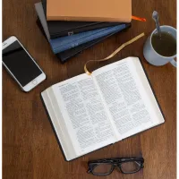 BIBLE DARBY ROLLE MOYEN FORMAT SIMILICUIR BEIGE 2 SIGNETS ORANGE