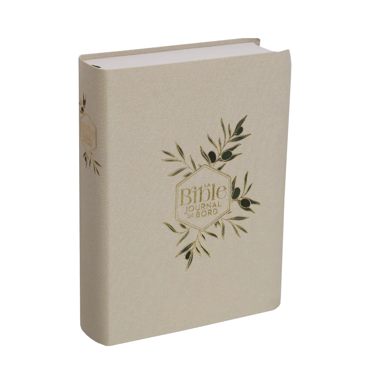 BIBLE SEGOND 21 JOURNAL DE BORD SOUPLE TOILEE BLANC MOTIFS DORES