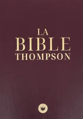 BIBLE THOMPSON COLOMBE SIMILI CUIR RIGIDE GRENAT