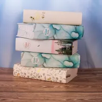 BIBLE SEGOND 21 JOURNAL DE BORD RIGIDE TOILE IMPRIMEE MOTIFS BLEU FLEURS JASPAGE TRANCHES