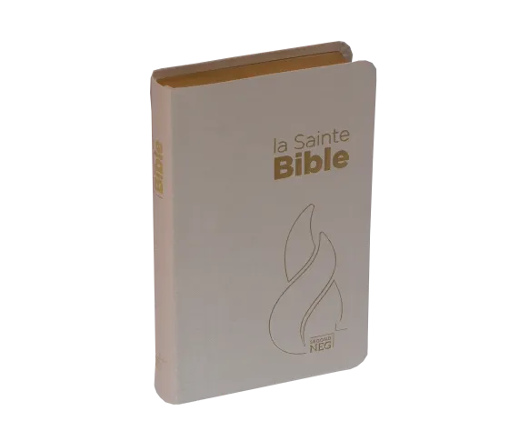 BIBLE NEG COMPACTE SOUPLE TOILEE BLANCHE TRANCHES OR