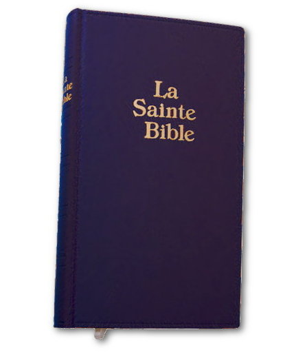 BIBLE DARBY GRAND FORMAT SIMILI CUIR BLEU SEMI-RIGIDE